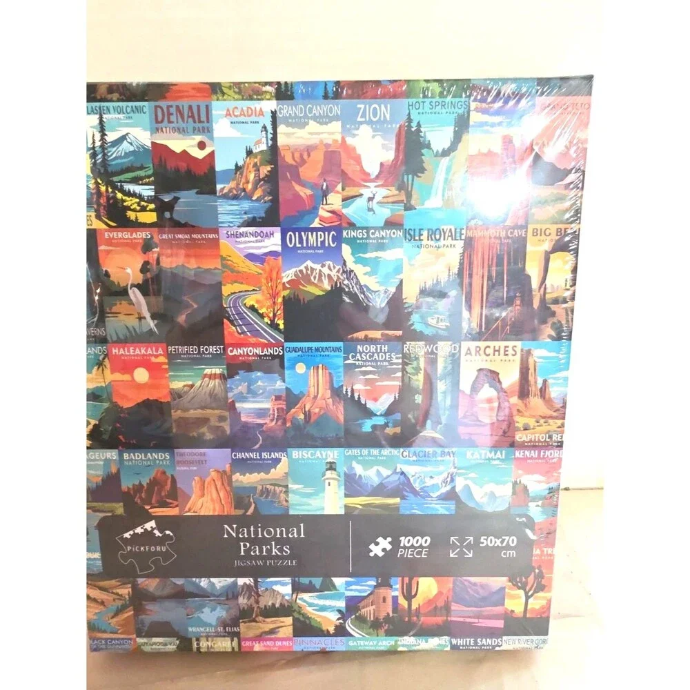New sealed Pickforu National Parks Jigsaw Puzzle 1000 Pieces Multicolor 50x70 cm